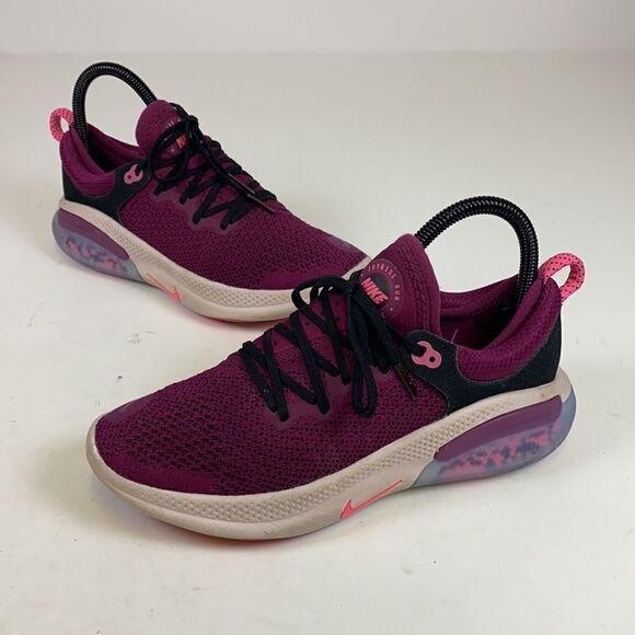 Nike Joyride Run Flyknit Raspberry Red/Black Womens Running Shoes A19 - Picture 2 of 11